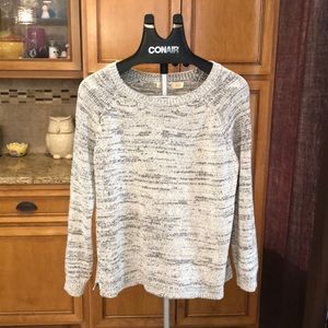 Cute marled grey and black sweater.  Very soft!
